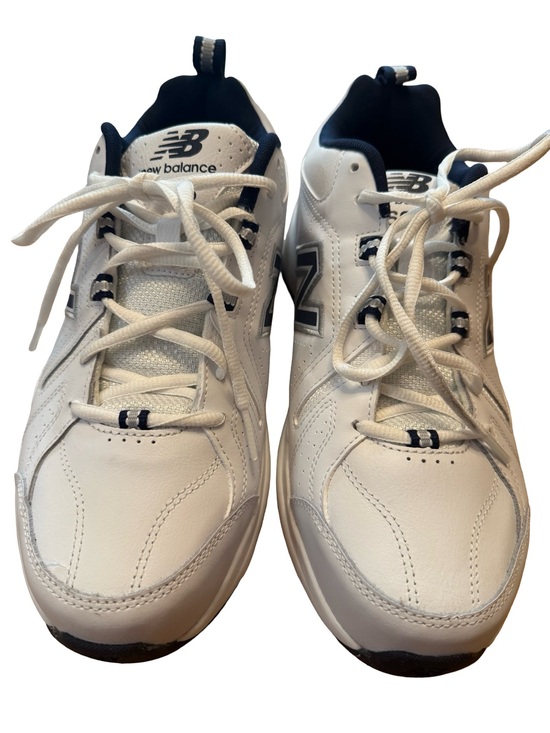 New Balance Men\'s White & Navy Walking Sneakers